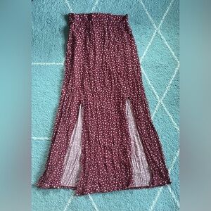 American Eagle- Floral Midi Skirt w/ Front Slits- Size S​